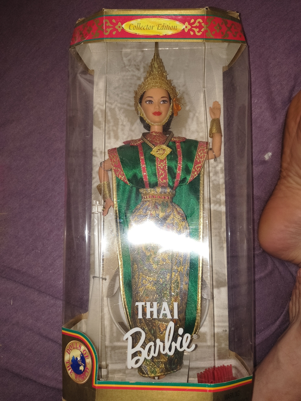Barbie Thai Doll in Green and Gold Traditional Outfit